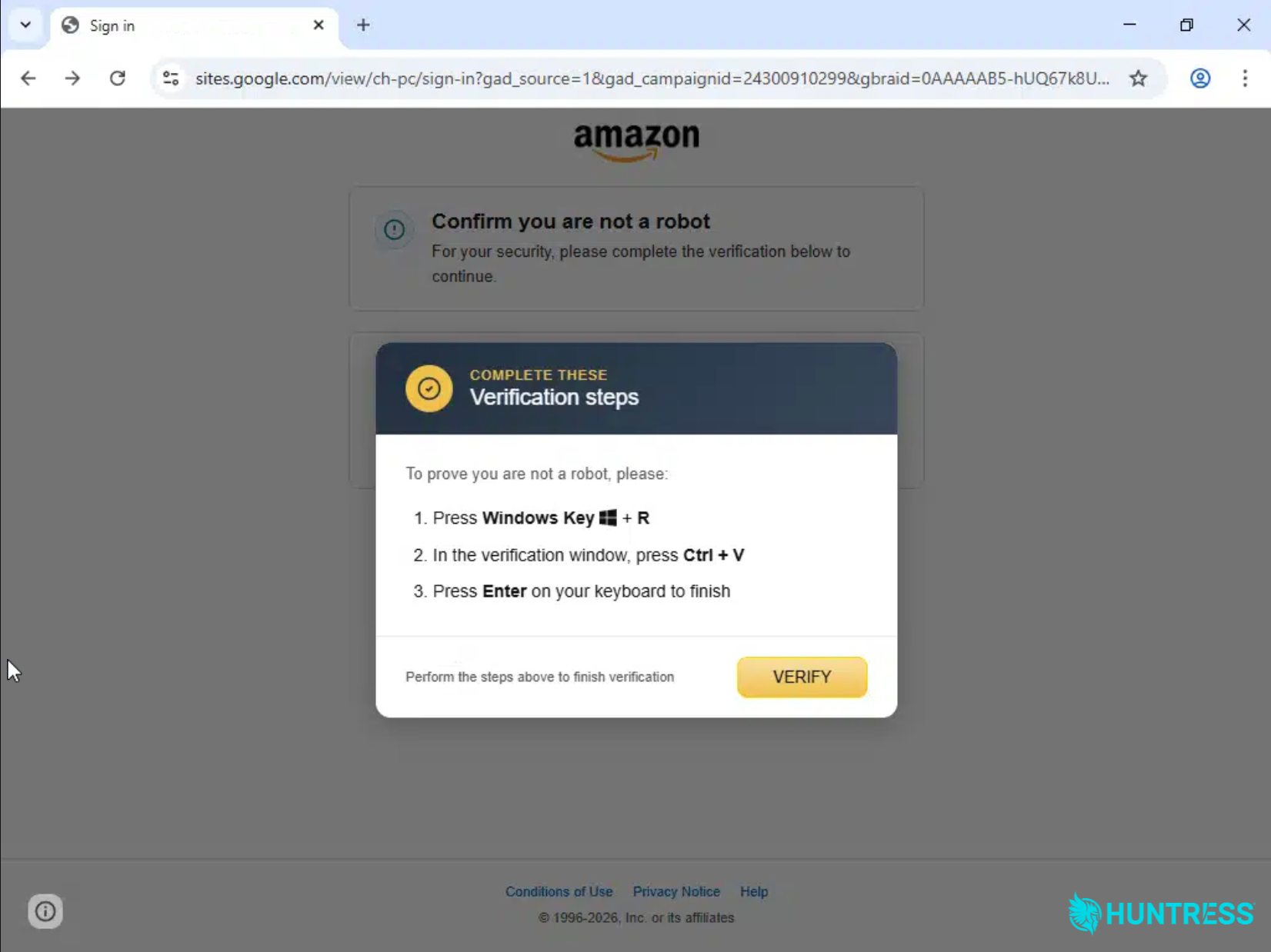 Clickfix instructions