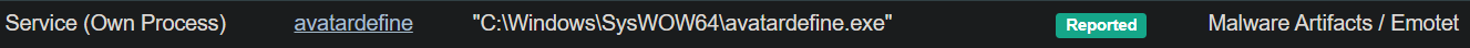 Emotet-service-entry