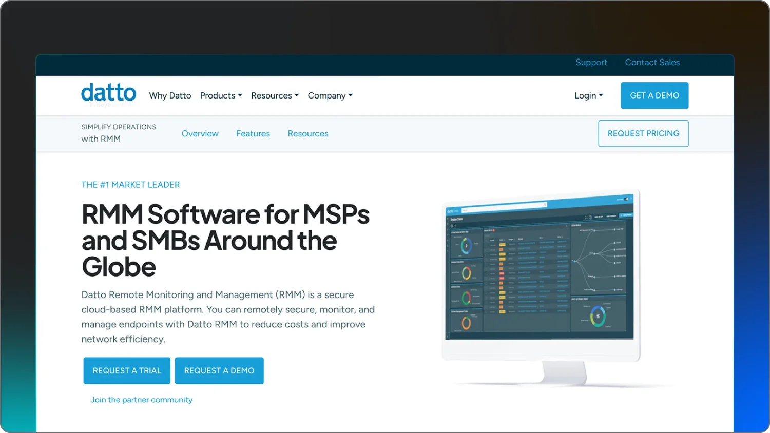 A screenshot of Datto RMM.