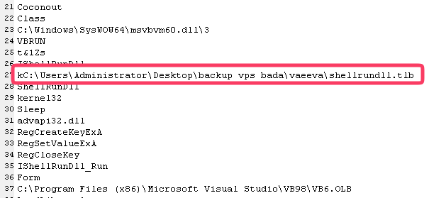 An interesting build string left behind in Coconout.dll