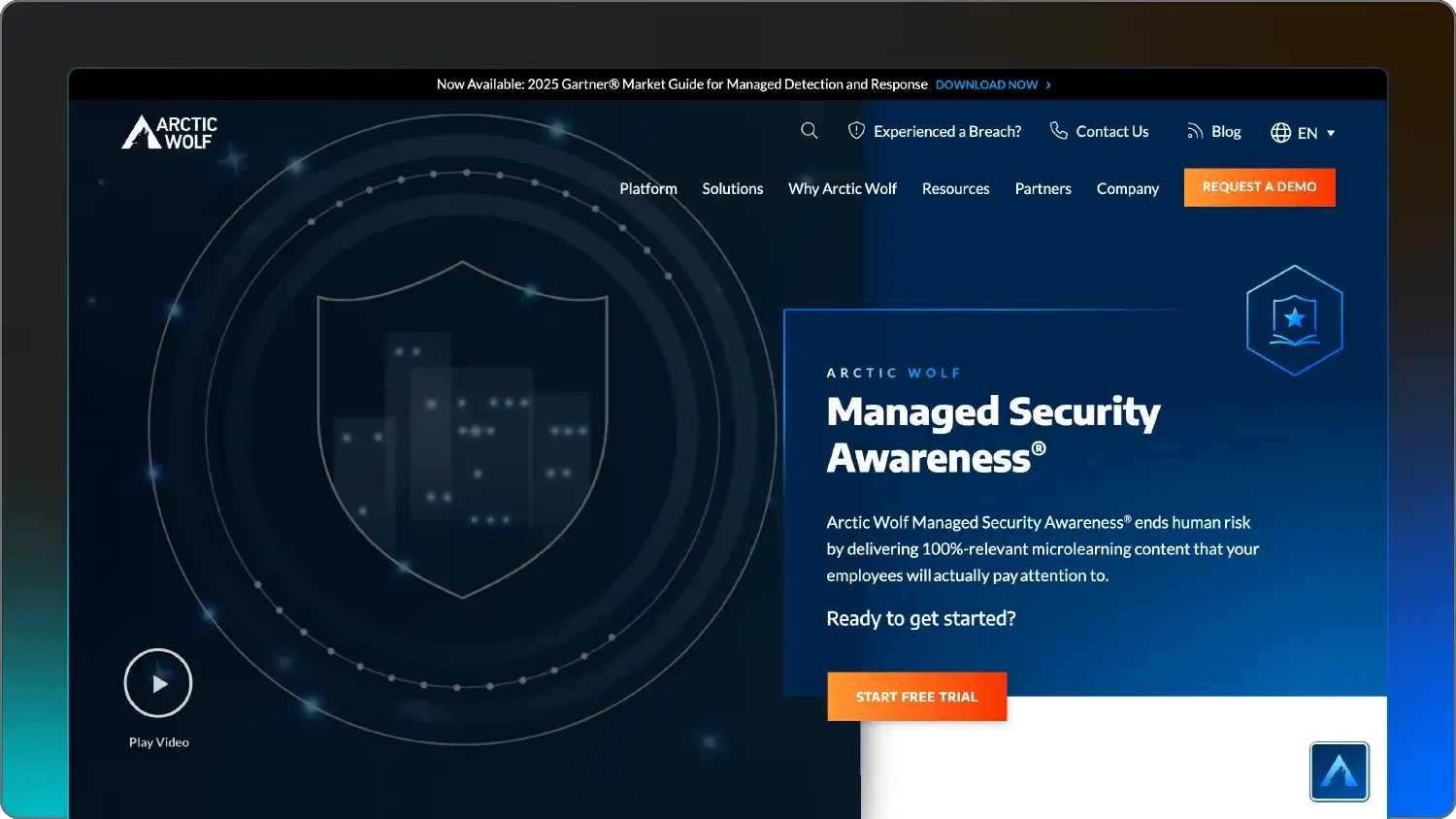 A screenshot of Arctic Wolf.