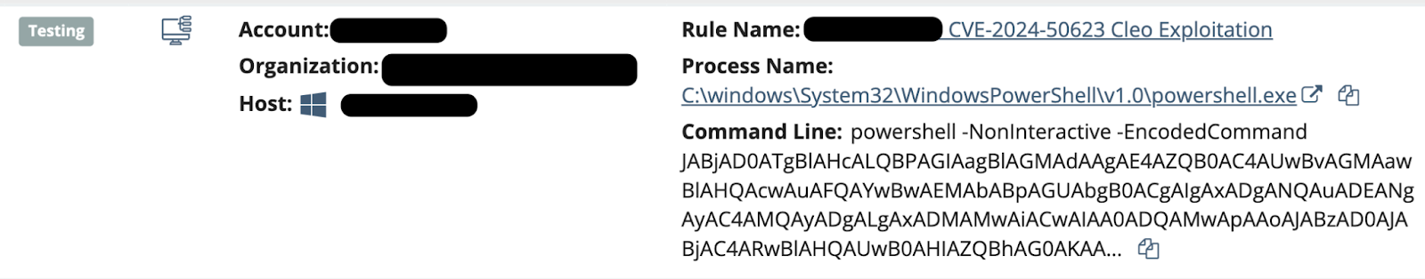 Figure 5: Cleo Detection in Huntress EDR