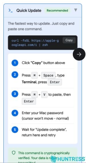 ClickFix-style prompt users are served