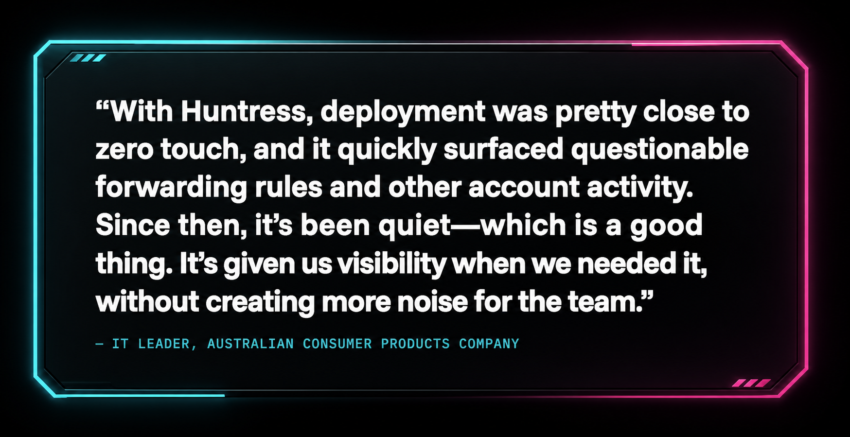 ANZ quote on Huntress