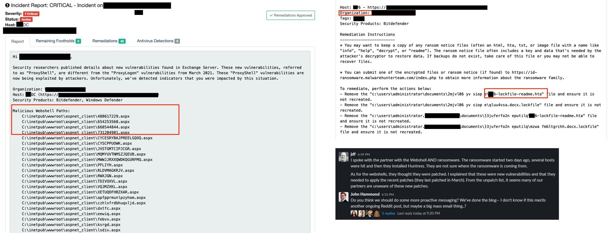 incident report