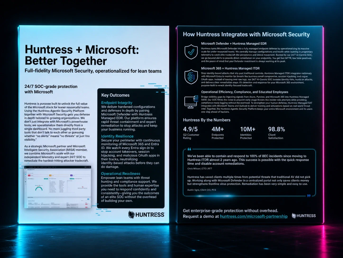 Huntress + Microsoft 