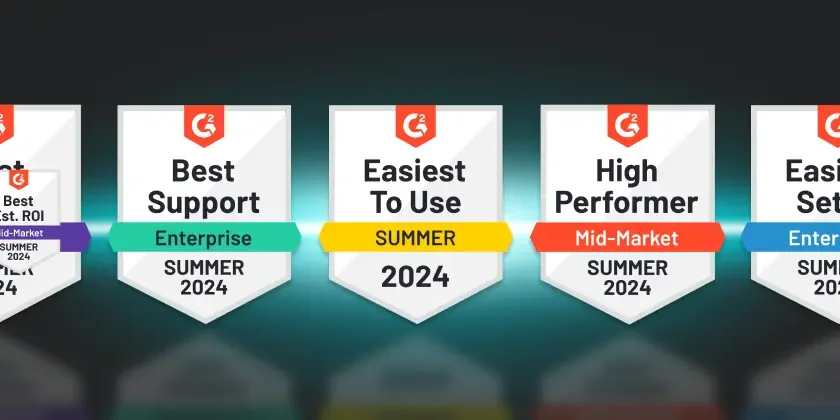 G2 badges for Huntress Summer 2024