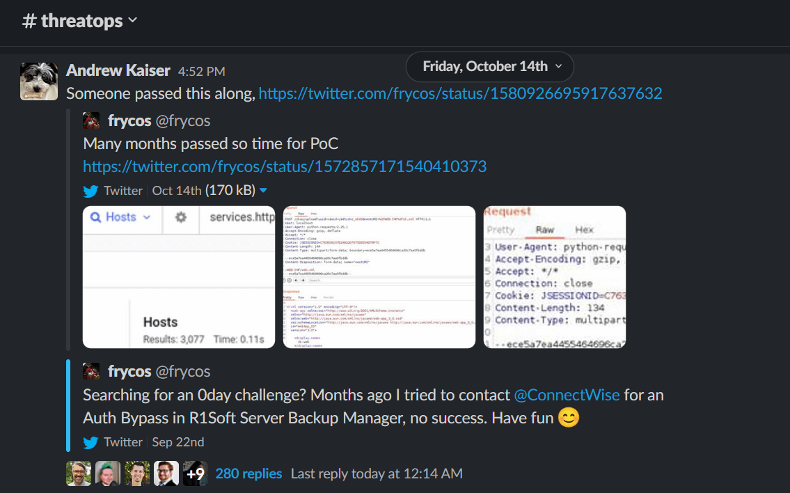 slack thread