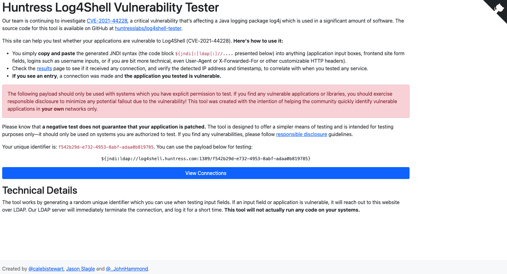 Log4Shell Tester