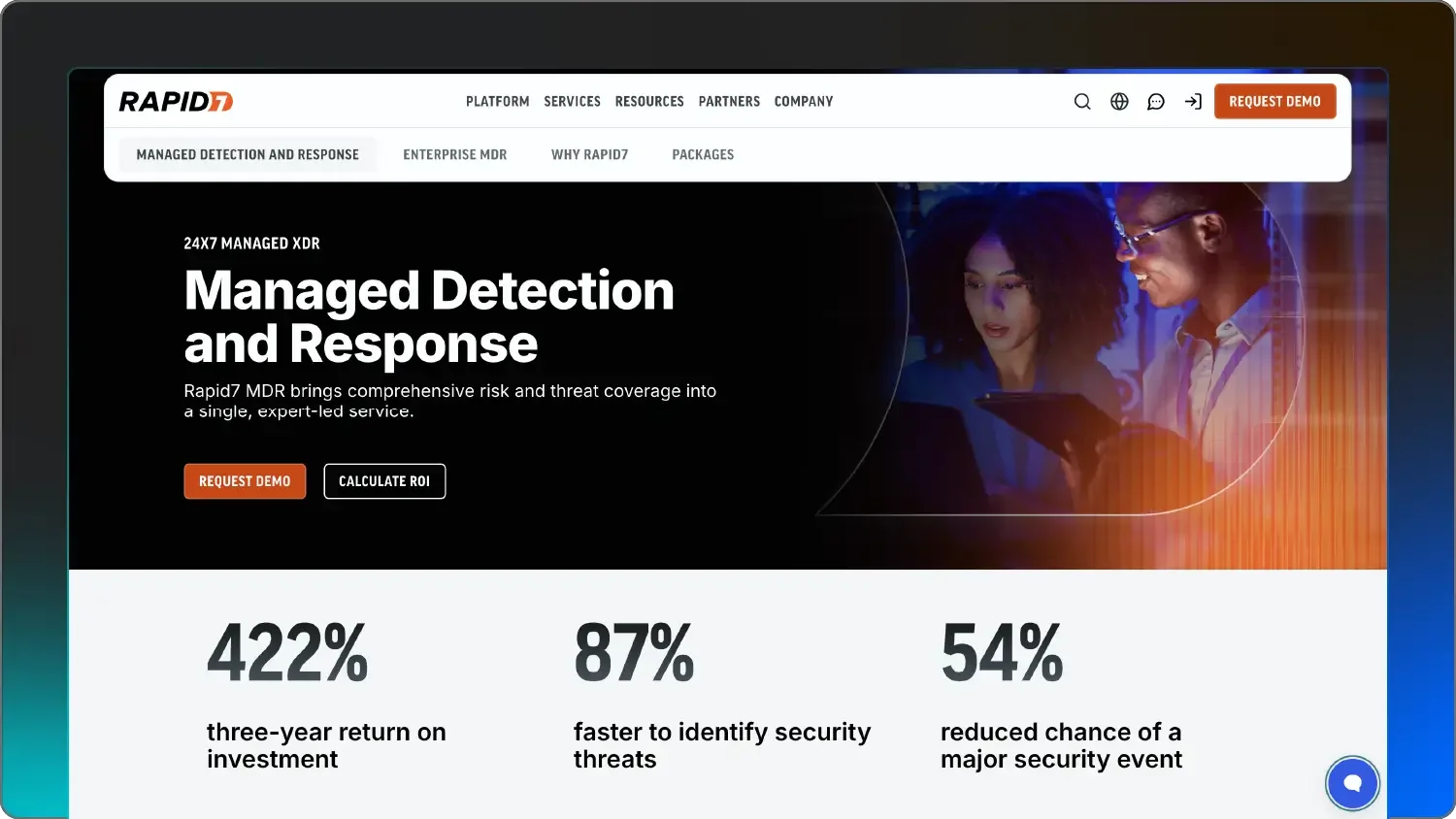 A screenshot of Rapid7