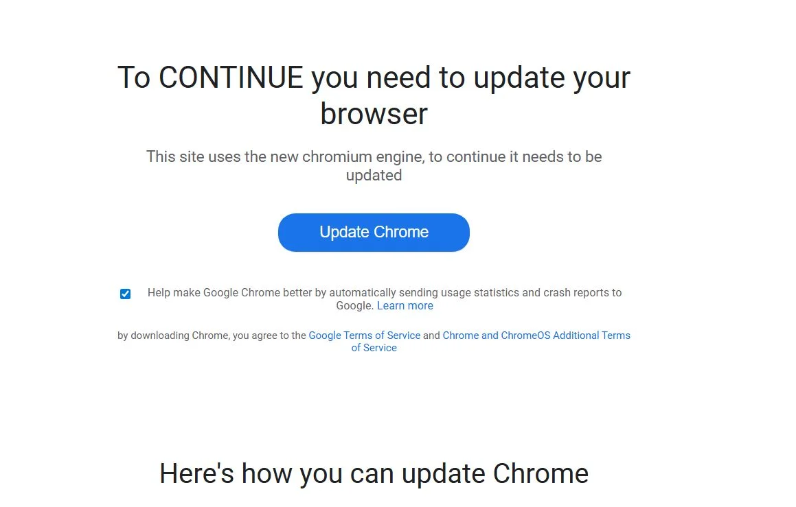  Fake Google browser update lure (Source :Huntress). 