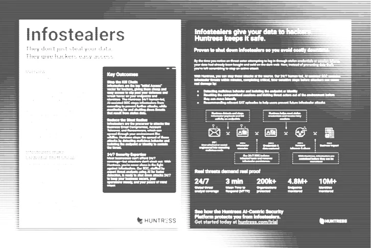Infostealers Swipe Your Data. Huntress Keeps it Safe.