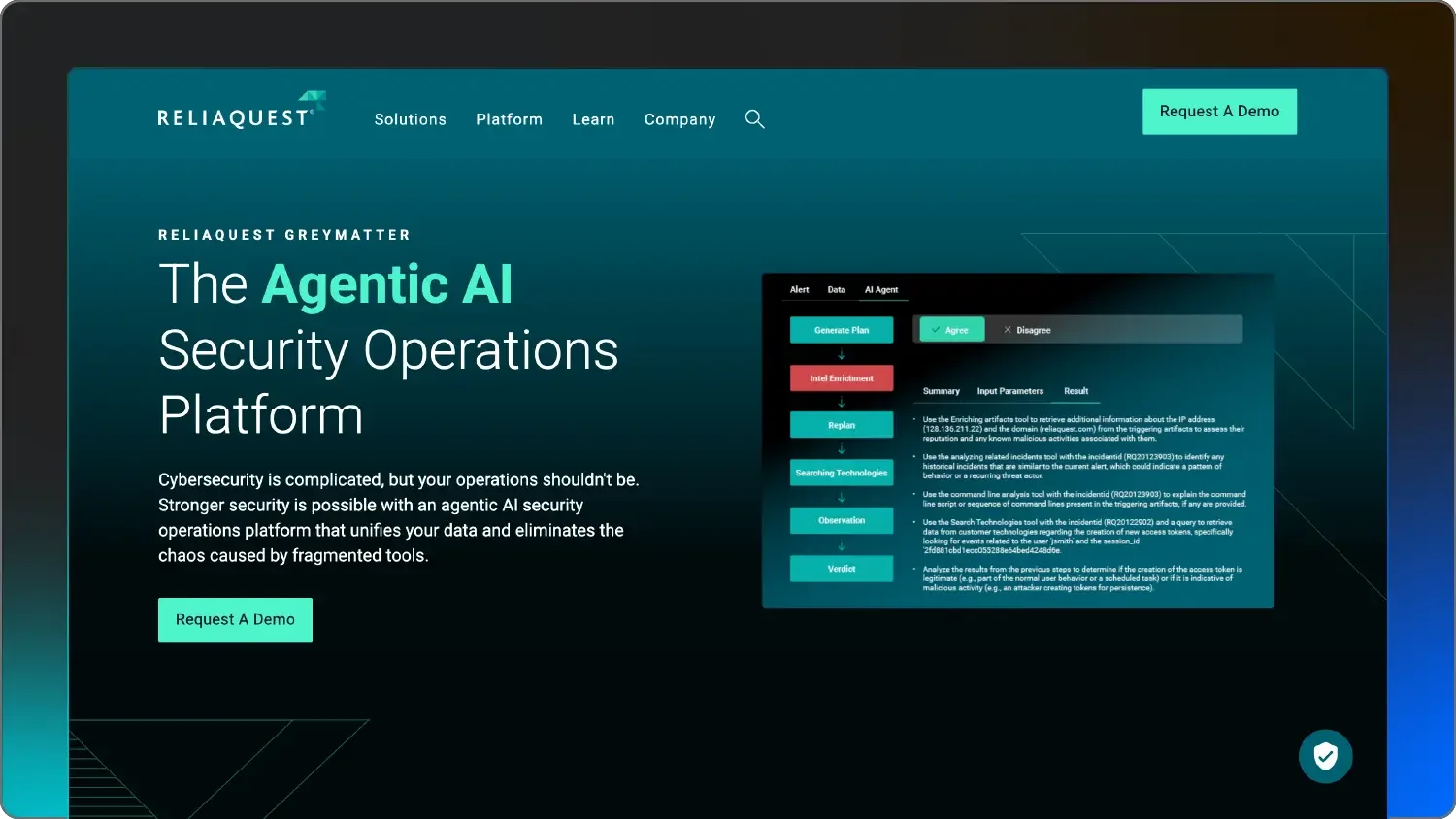 A screenshot of ReliaQuest