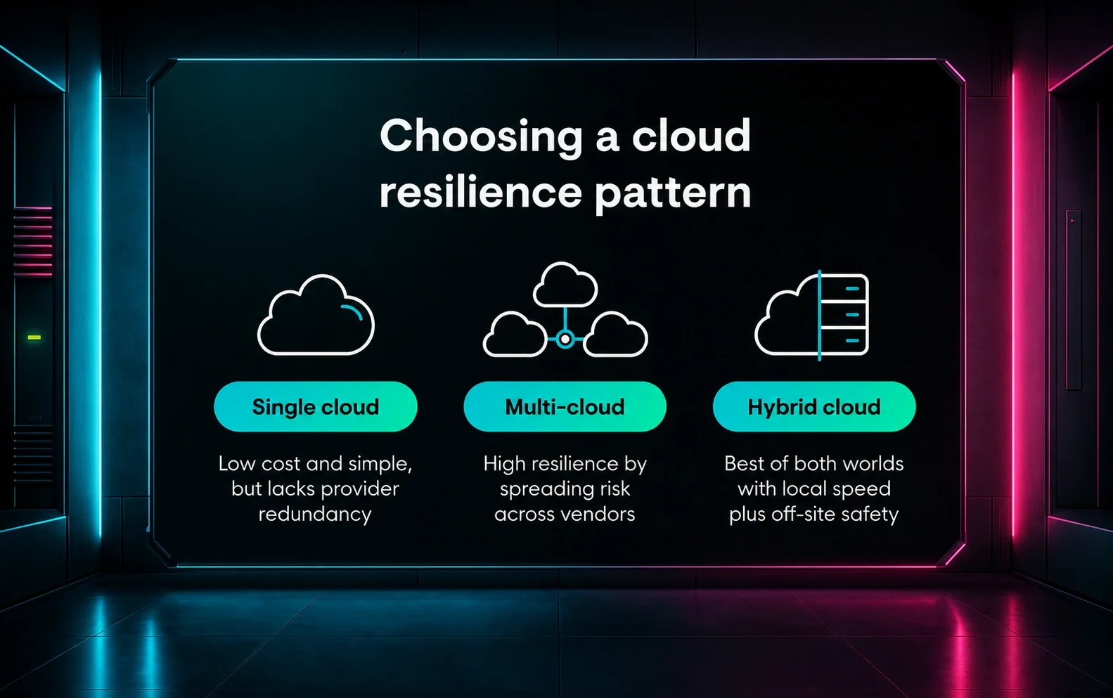Cloud best practices differ whether you have a single cloud, multi-cloud, or hybrid cloud pattern