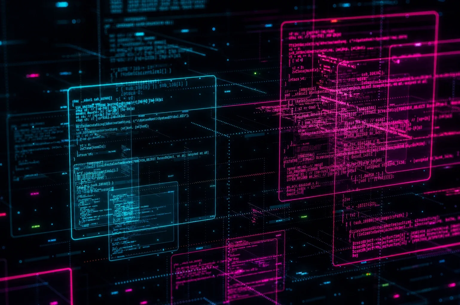 code on screen