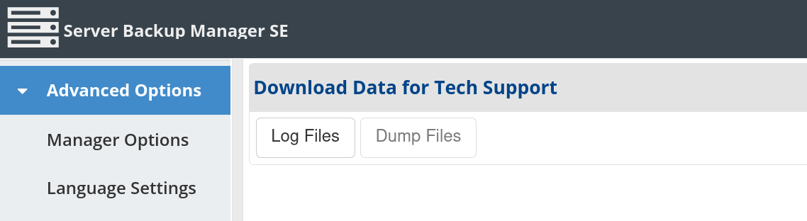 Server Backup Manager SE download data
