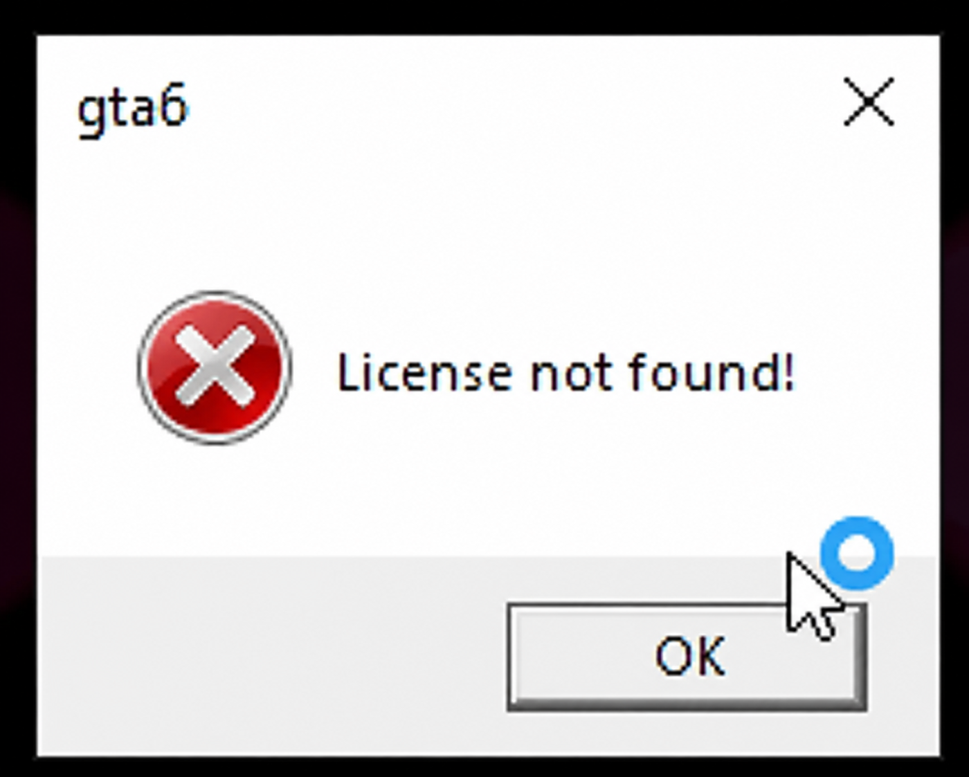 Error message meant to trick the user into thinking the game didn’t install