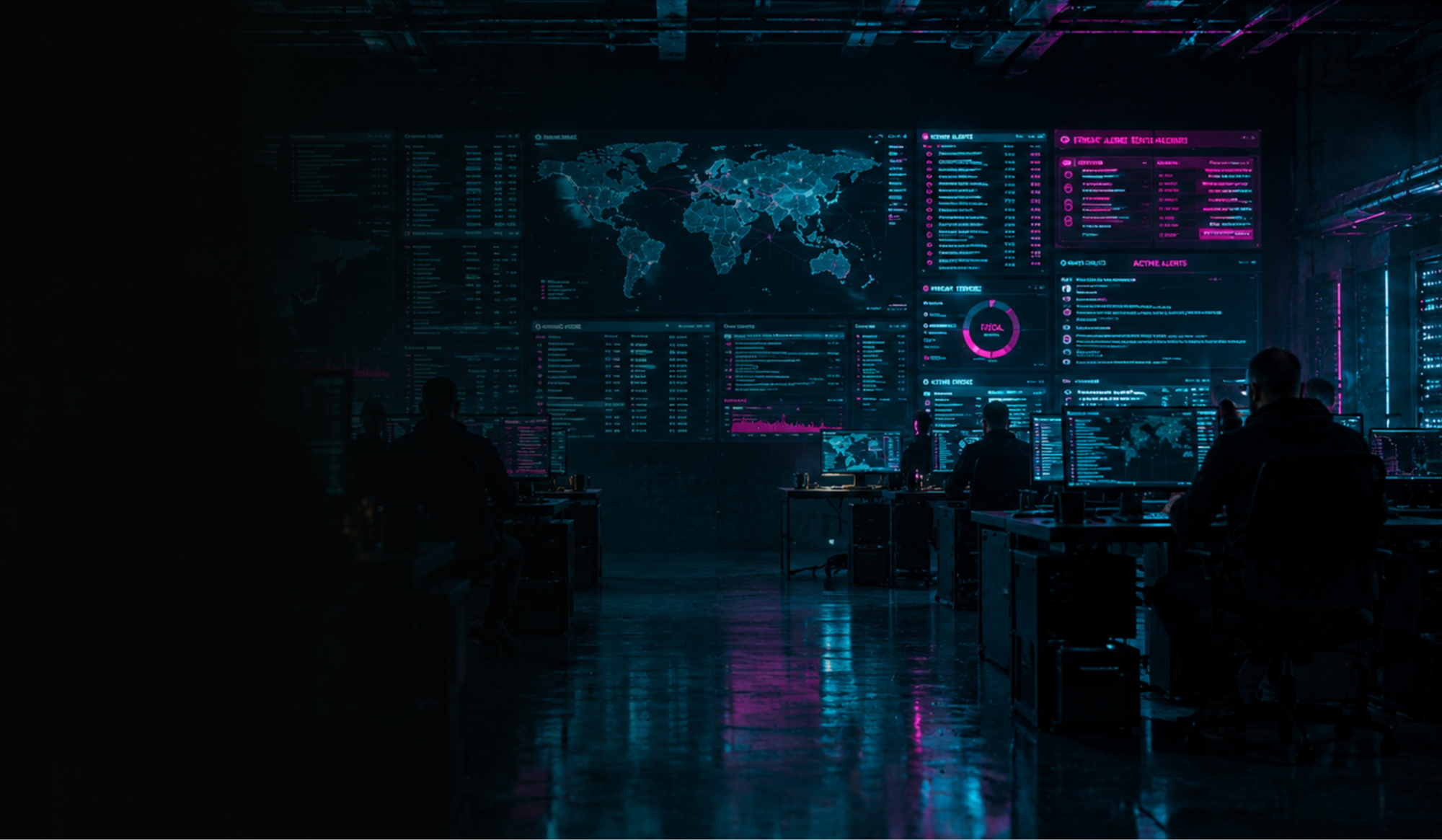 Wall of teal and pink code