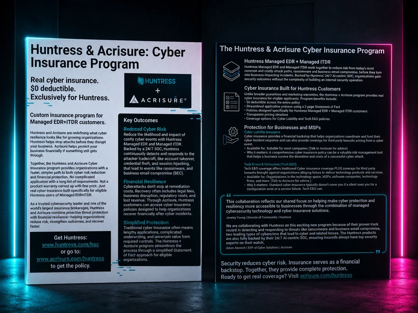 Huntress & Acrisure: Cyber Insurance Program