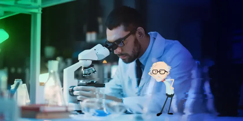 Doctor in his lab