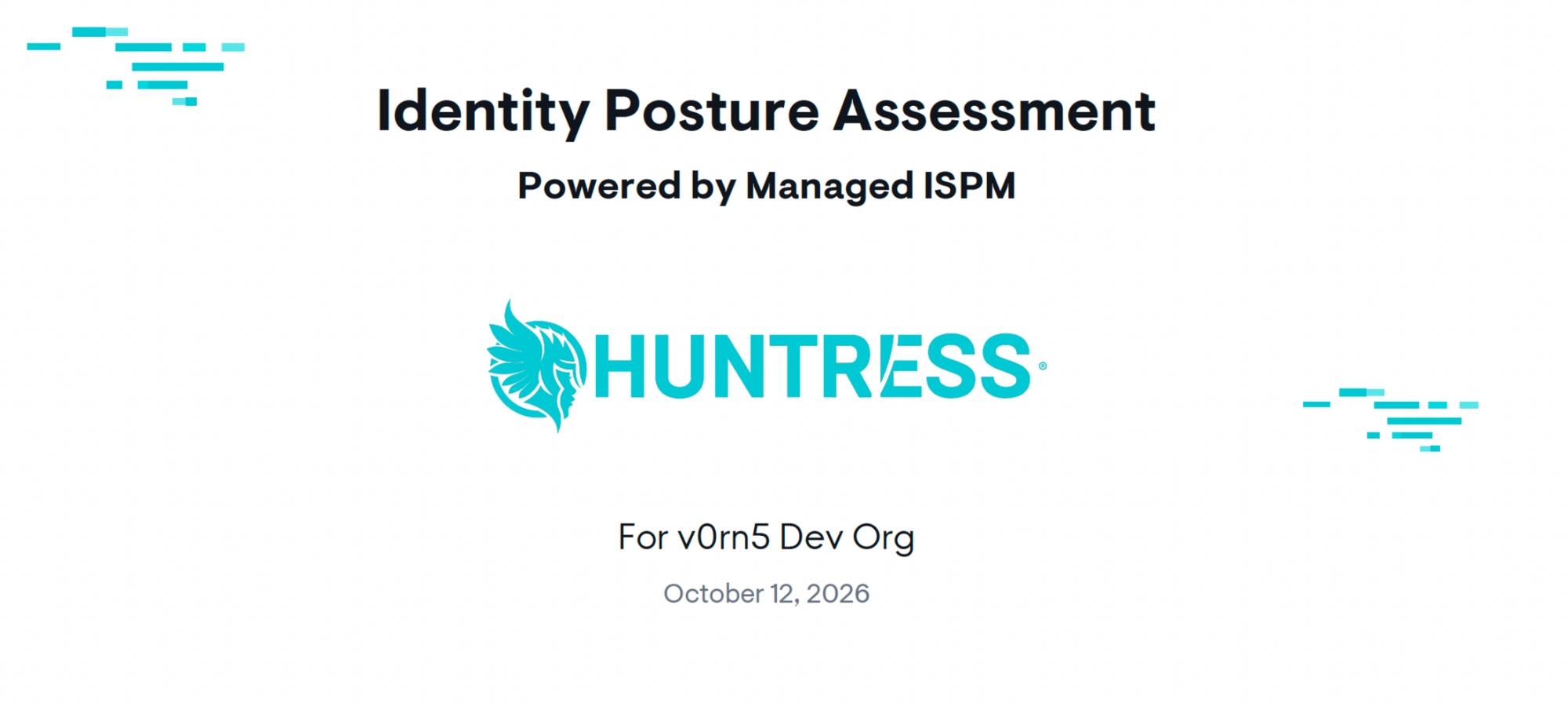 The Identity Posture Assessment can also be co-branded