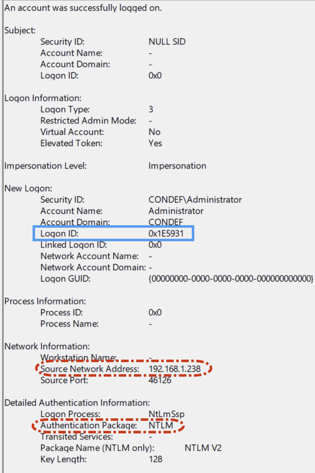 4624 event resulting from registry credential dumping