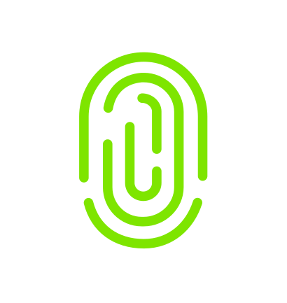 Shield with a fingerprint icon