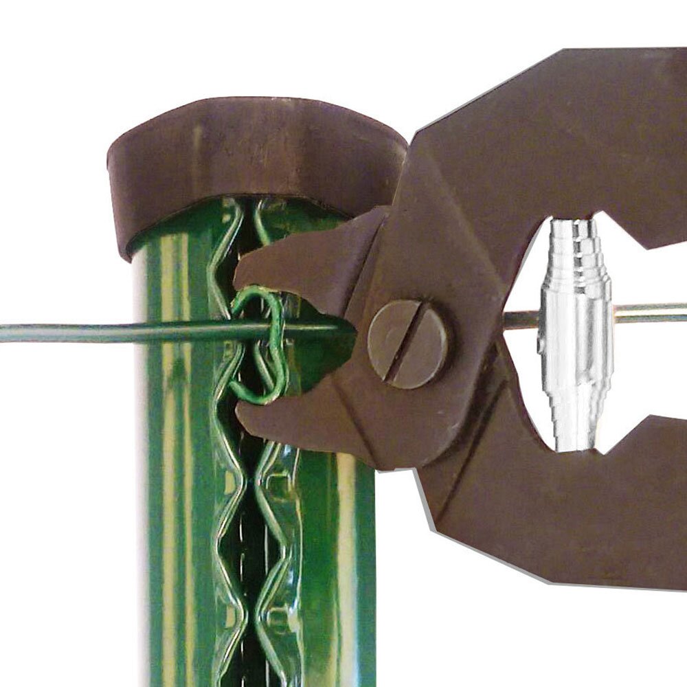 Image showing fixing wire mesh to post spine