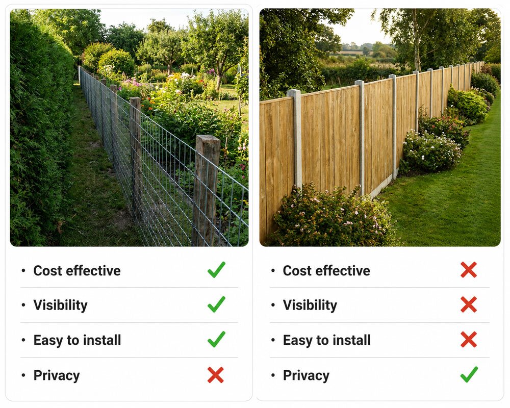 Wire Mesh Fence vs Solid Barrier
