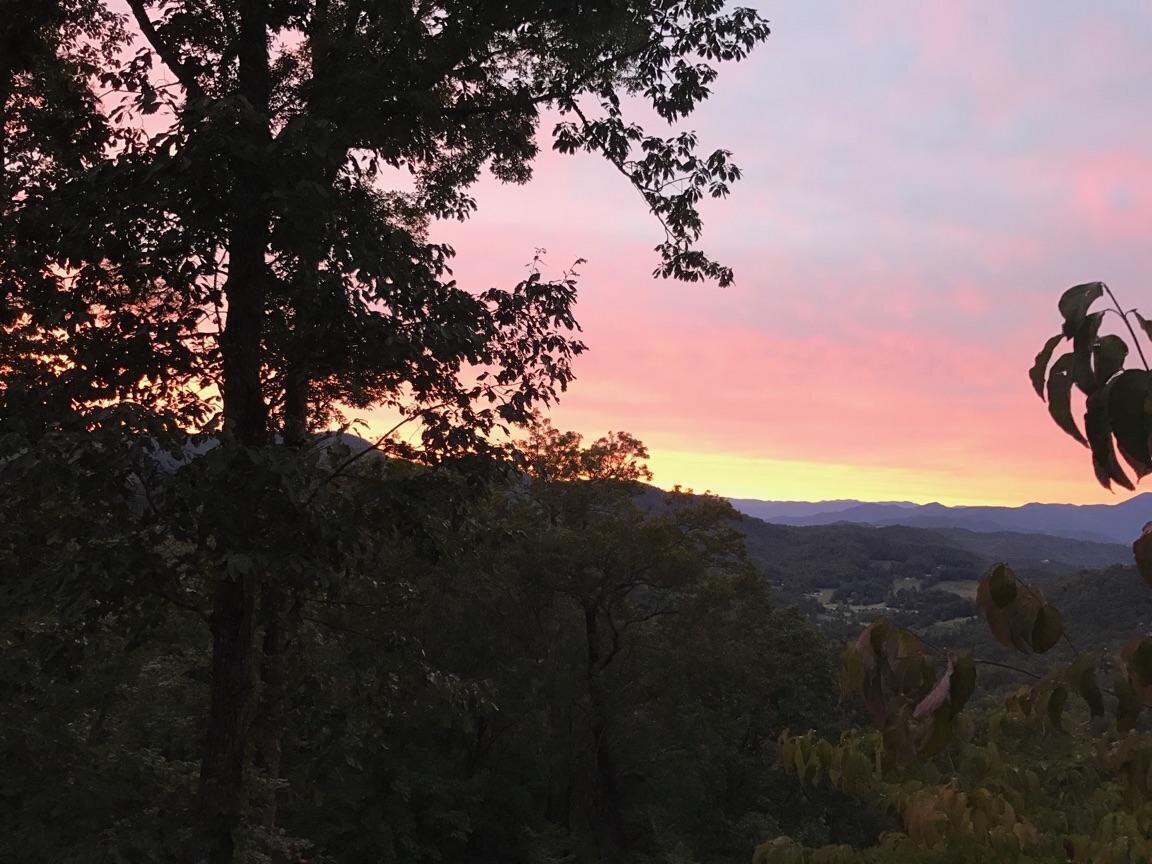 Sunset on the mountain