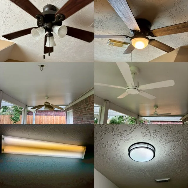 Ceiling fan and light fixture replacements