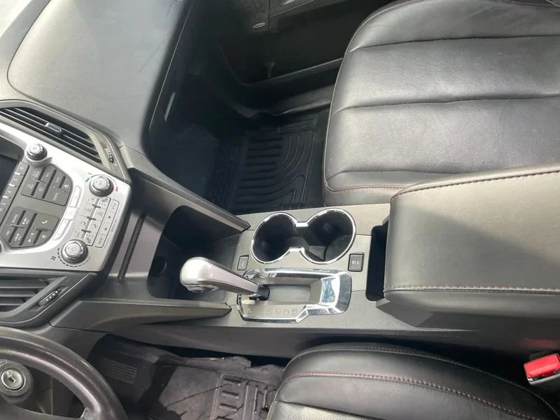 Vehicle center console after interior detailing