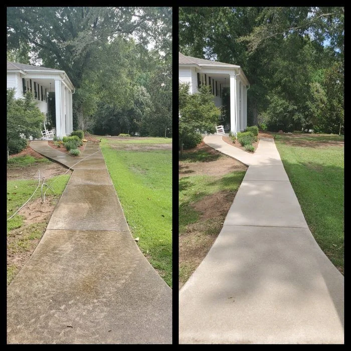 Driveway Pressure Wash Transformation