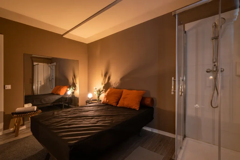 Candle arrangements creating a serene spa atmosphere