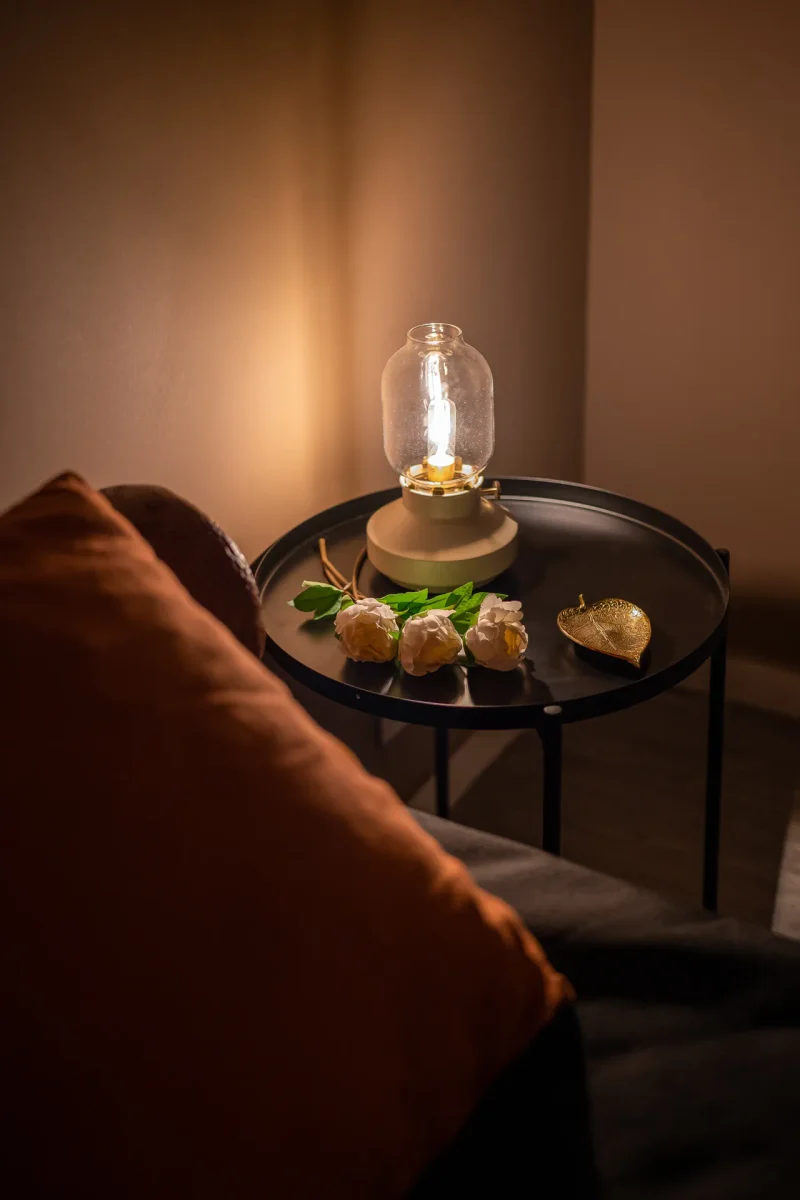 Overview of the center's modern yet intimate interior