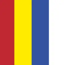 Red White Blue with Yellow Border