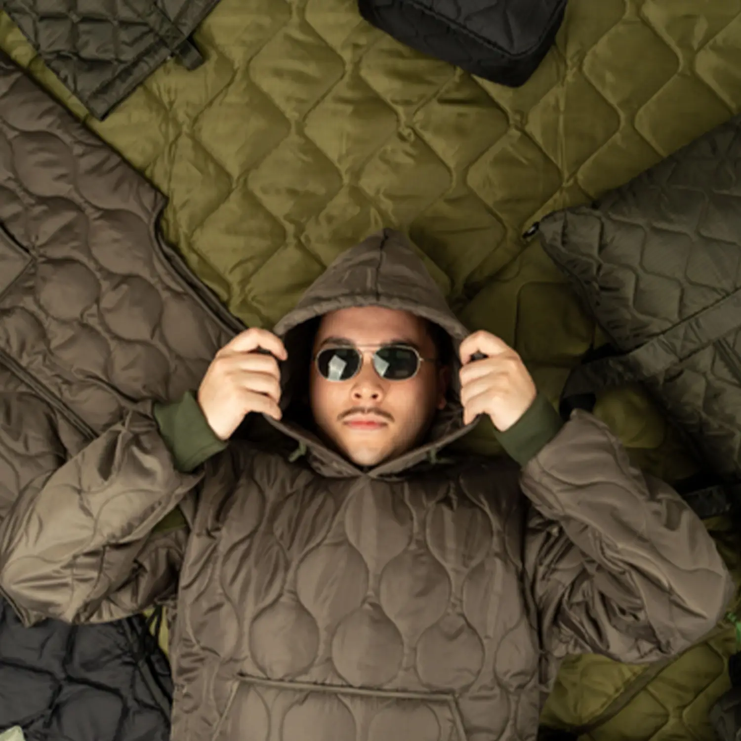 Man in woobie jacket