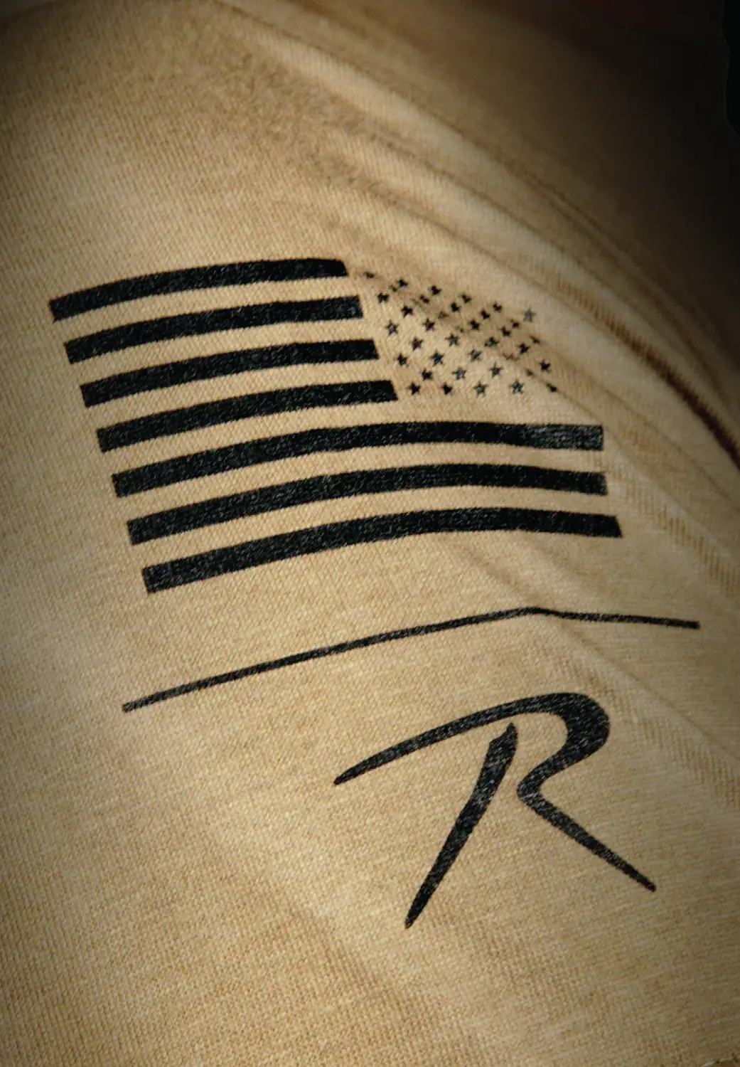 Reverse American Flag T-Shirt Sleeve Graphic with Rothco Logo