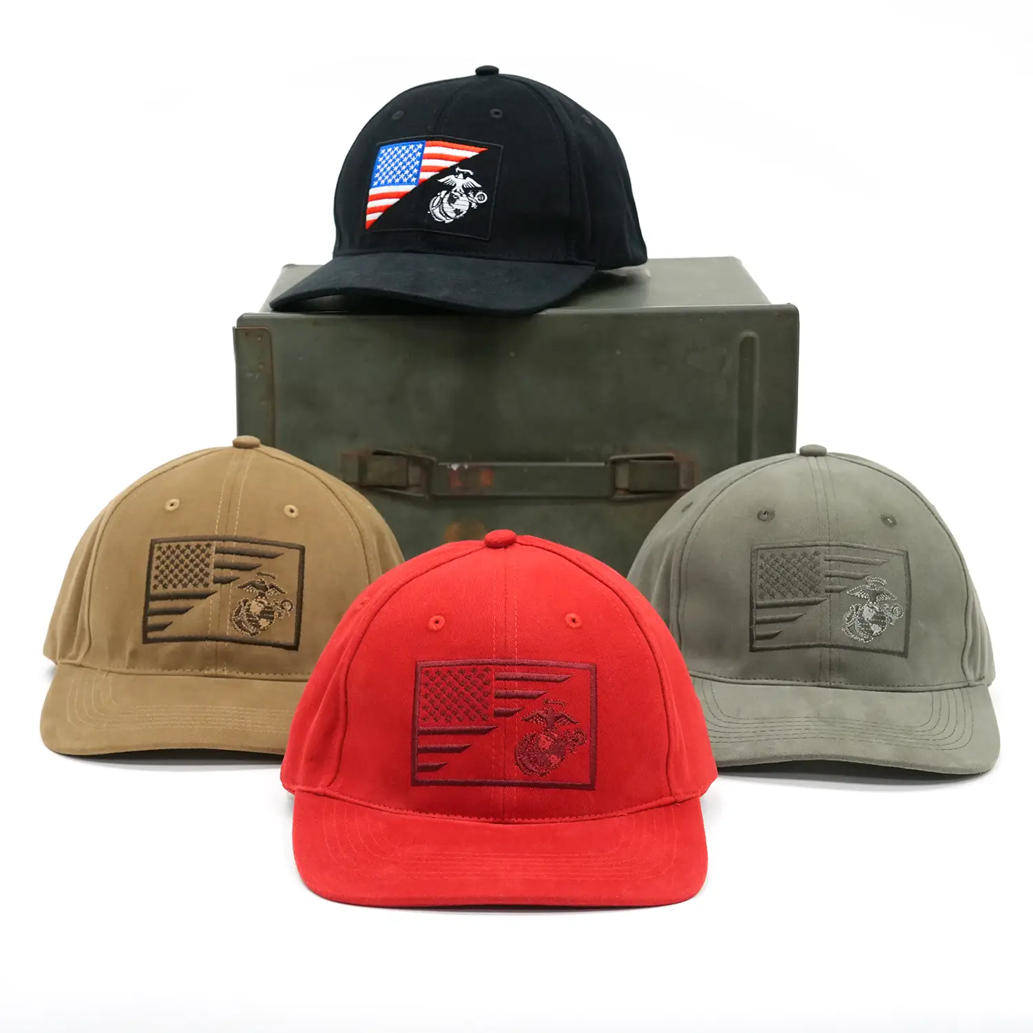 USMC US Flag Caps