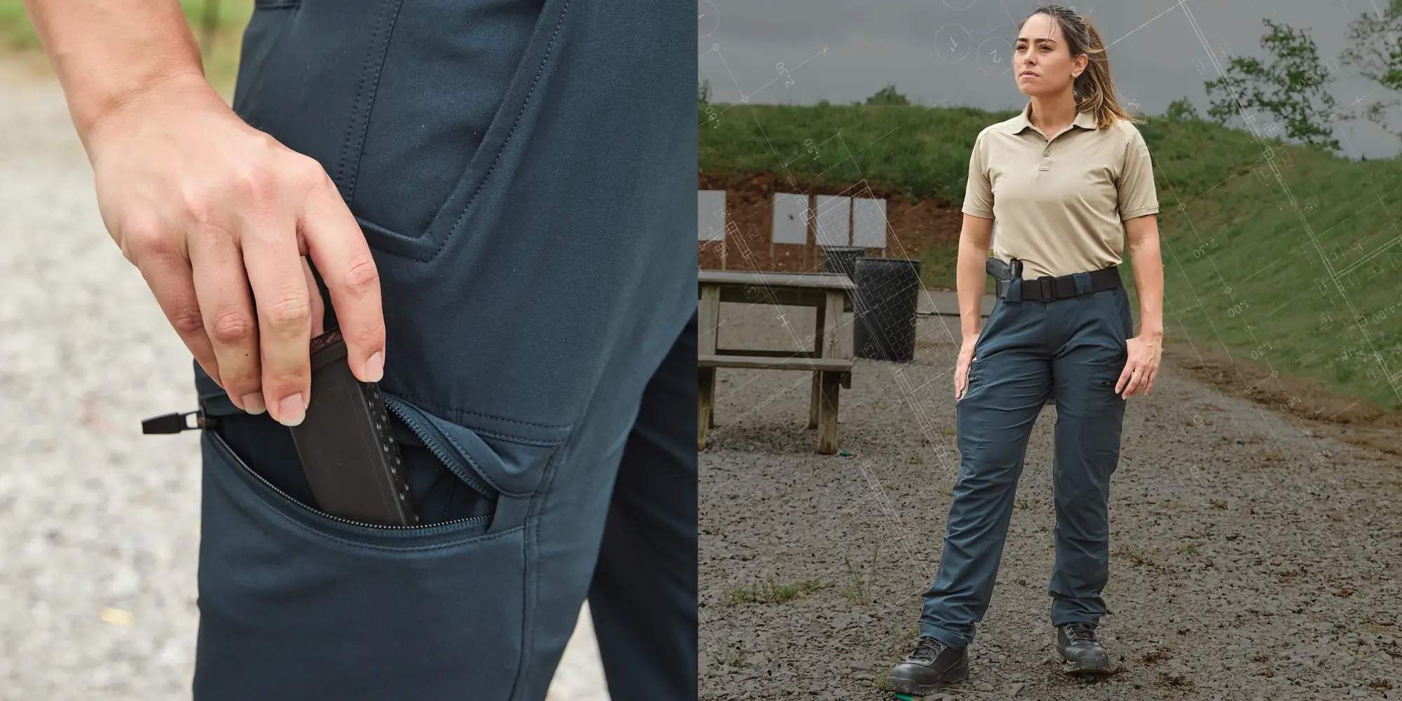 Women in Tactical pants at range