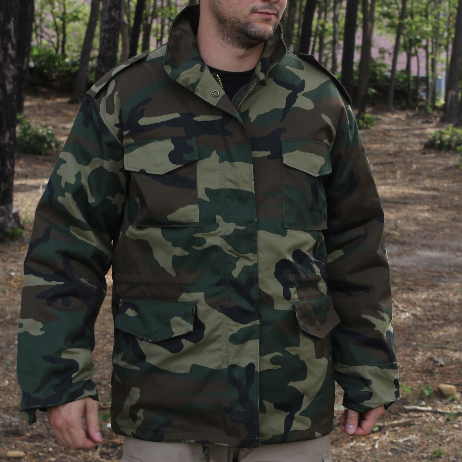 Woodland Camo M-65 Field Jacket