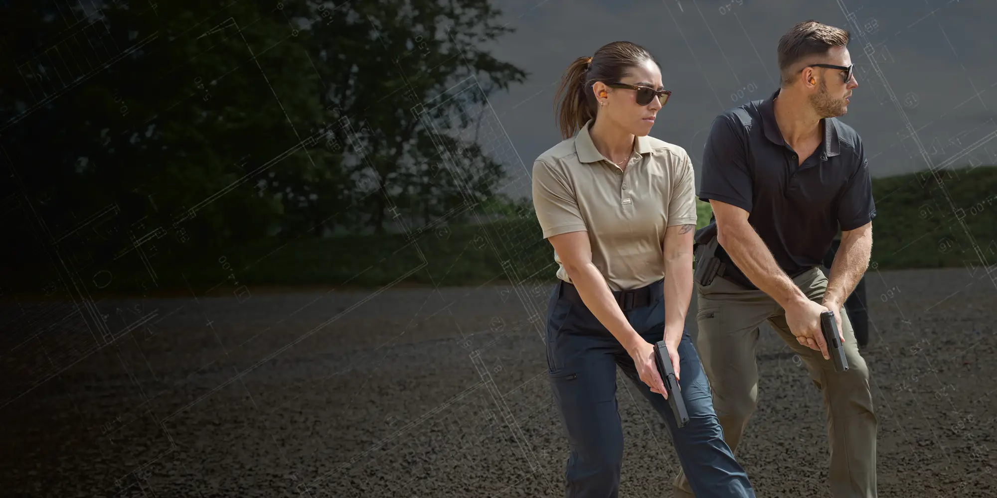 Couple at Range with Edge Pant