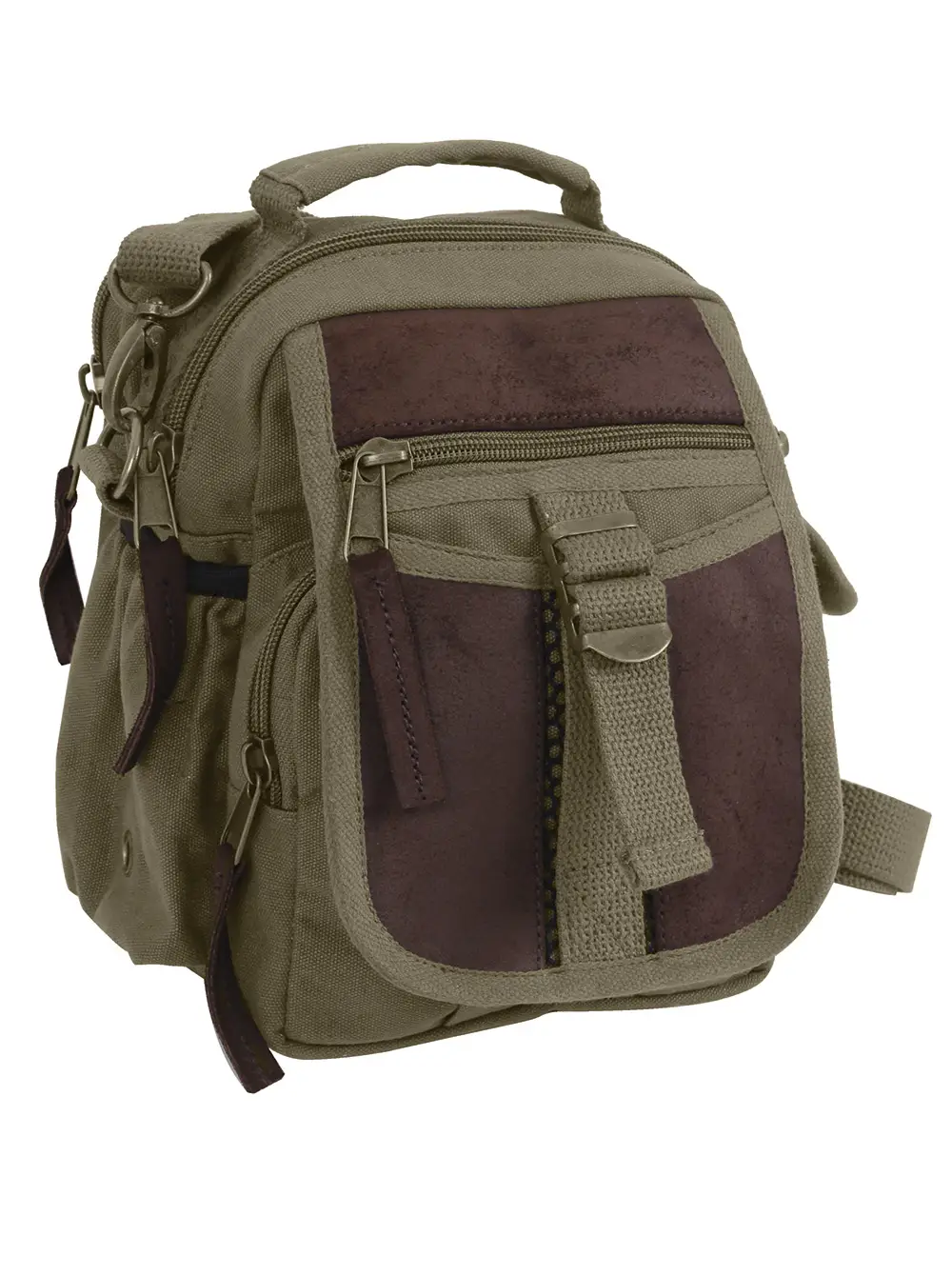 Vintage Canvas & Leather Shoulder Bag 