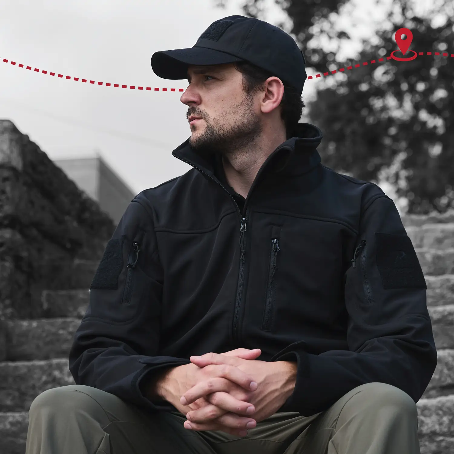 Man in Black Soft Shell Jacket