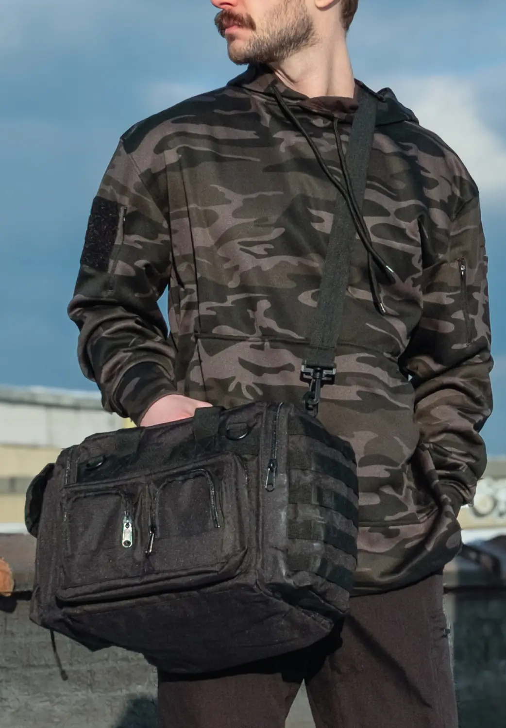CCW Black Camo Hoodie Outdoors