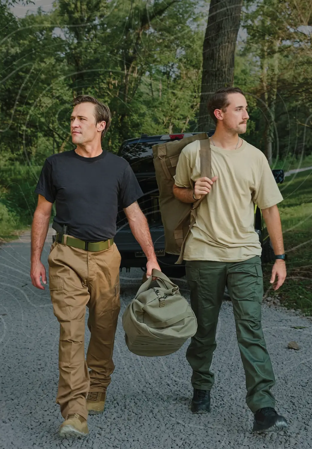 Two guys in BDU 