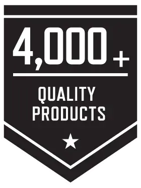 4000+ products available badge 