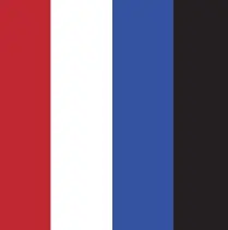 Red White Blue with Black Border